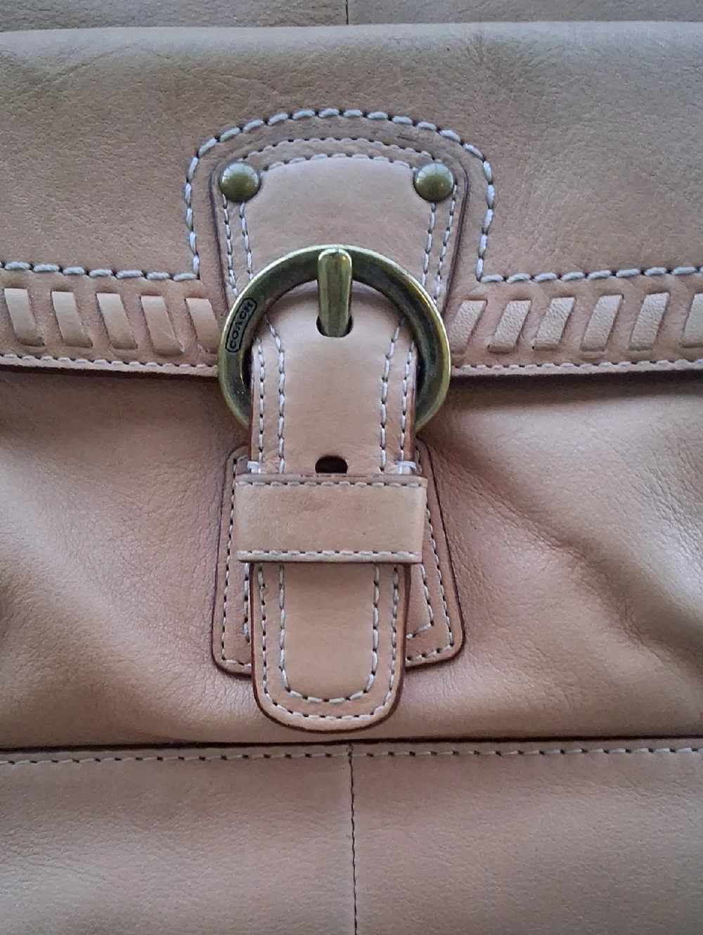 Coach Poppy Whipstitch Natural Leather Hobo Tote October 2011 - Picture 3 of 15